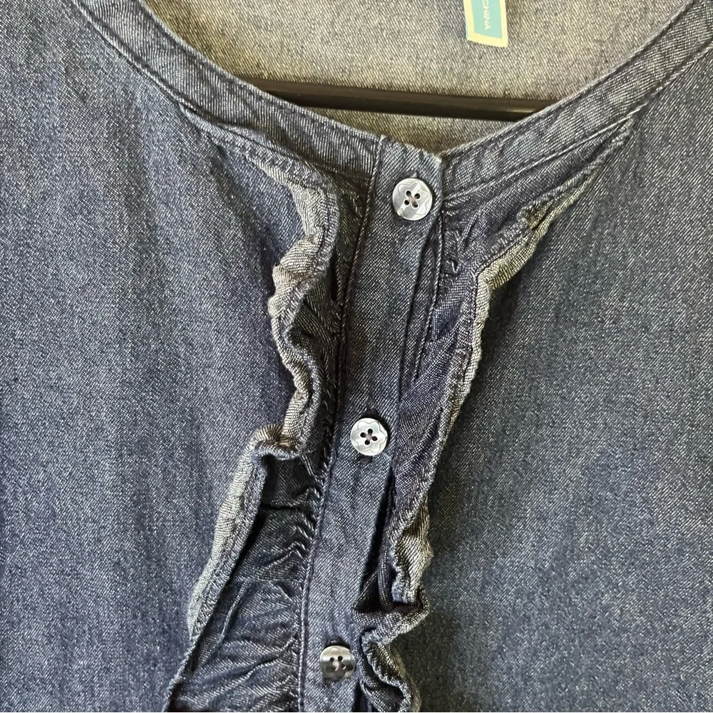 Draper‎ James Denim Ruffle Dress Size 8
